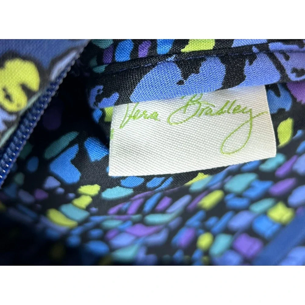 Vera Bradley Indigo Pop Hipster Crossbody Bag Blue Floral Quilted Cotton RETIRED